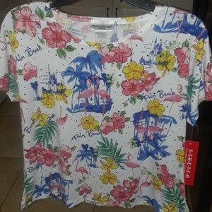 New! Petite Tropical Tee